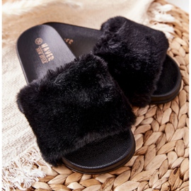 PH1 Pantoufles En Caoutchouc Avec Fourrure Emmie Noire le noir 2