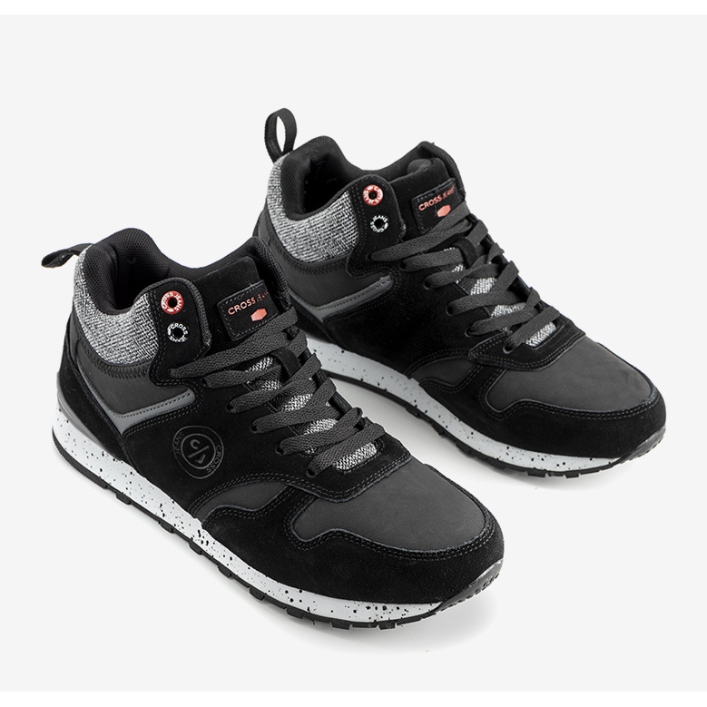 Baskets noires homme Cross Jeans Merle le noir gris 1