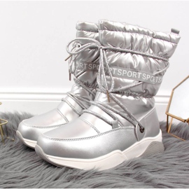 Bottes de neige imperméables Jr EVE324B argent blanche 1