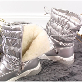 Bottes de neige imperméables Jr EVE324B argent blanche 2