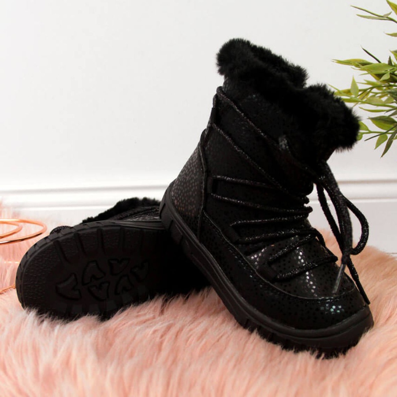 Bottes isolées Jr EVE325A noir blanc 2