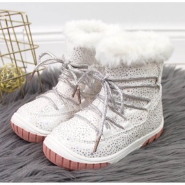 Bottines isolées Jr EVE325C blanc blanche 1
