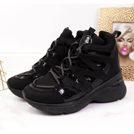 Baskets compensées Potocki W WOL37 noir le noir 1
