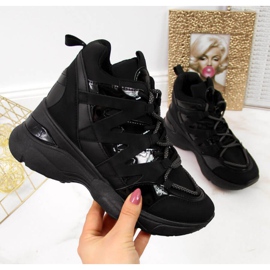 Baskets compensées Potocki W WOL37 noir le noir 2