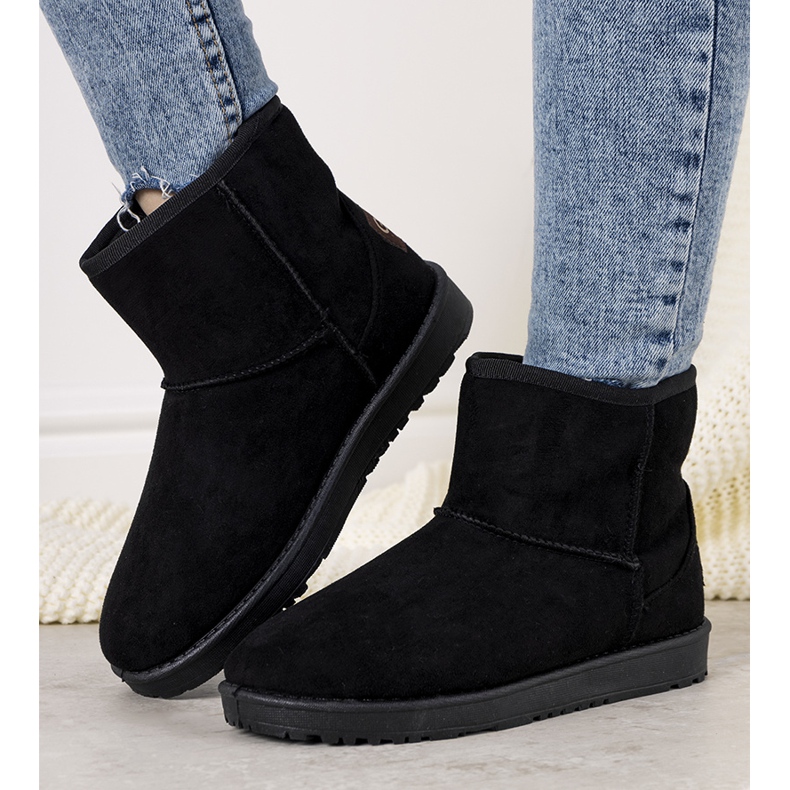 BM Bottes de neige pour femmes noires de Nanna 1