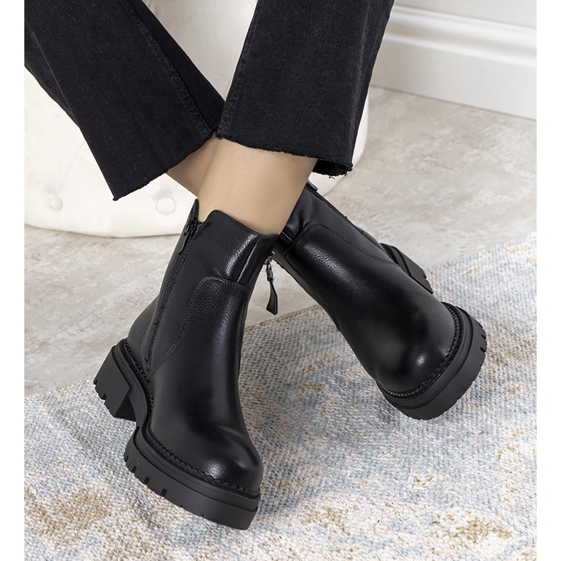 Boots femme Victorine noires le noir 1