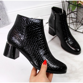Bottines à talons en peau de serpent Potocki W WOL30A noir le noir 2