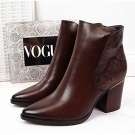 Boots isolées peau de serpent Potocki W WOL31B marron brun 1 Boots isolées peau de serpent Potocki W WOL31B marron brun 1