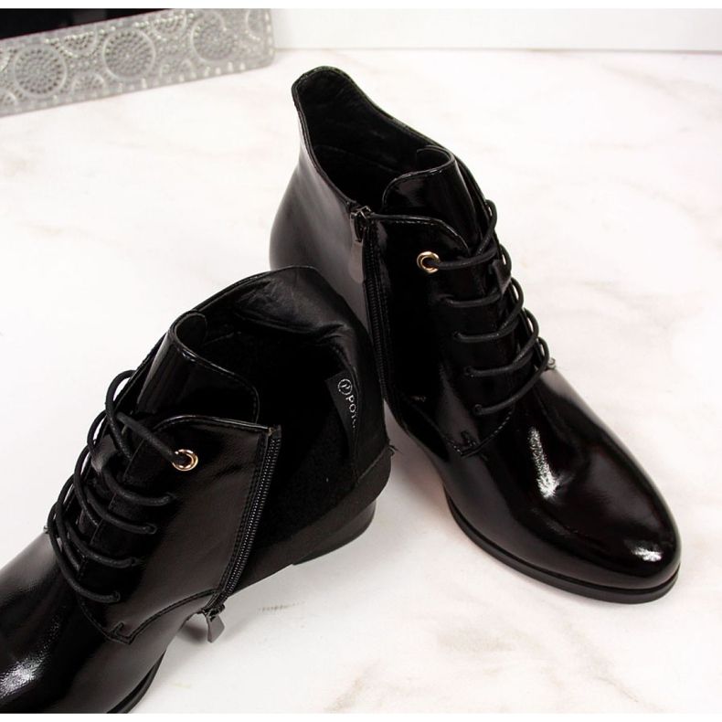 Bottines vernies à talons Potocki W WOL32 noir le noir 1