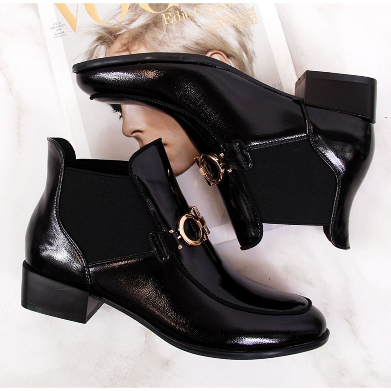Chelsea boots laquées Potocki W WOL34 noir le noir 1
