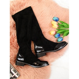 Bottes isolées en daim noir Filippo W PAW289 1