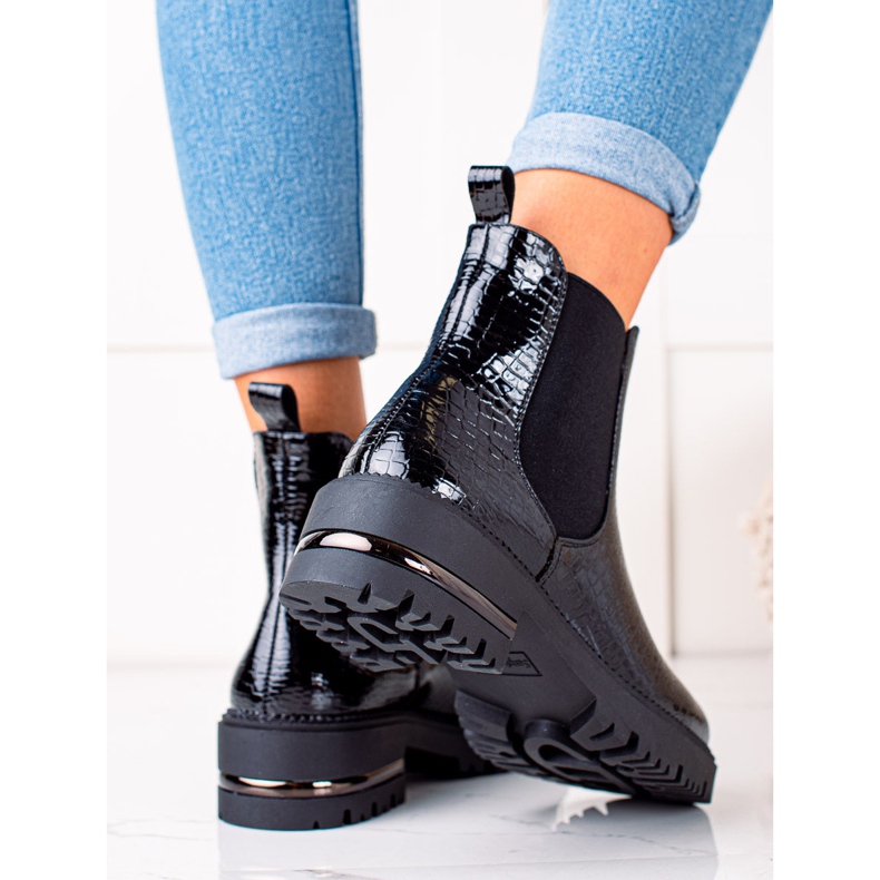 Bottines Chelsea noires de Sergio Leone le noir 1