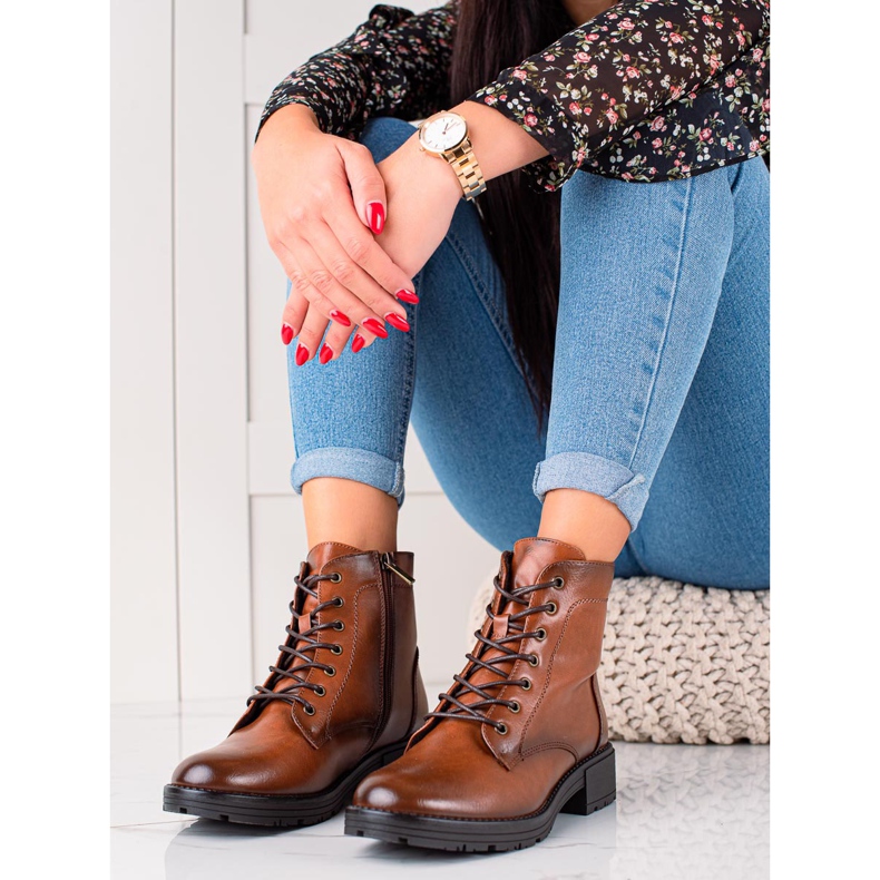 W. Potocki Trappeurs marron en cuir Eco Potocki brun 1