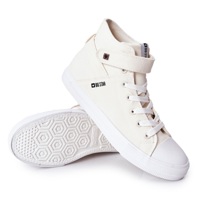 Baskets Hautes Big Star FF174140 Blanc écru 1