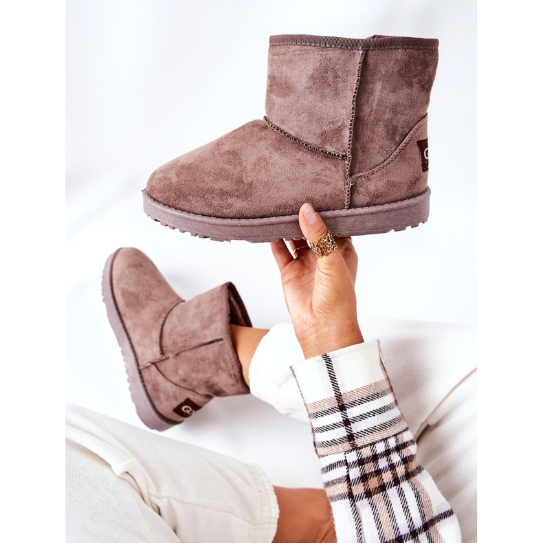 Bottes de neige chaudes en fourrure marron Vicandi brun 1