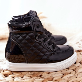PH1 Baskets Lizzie noires pour enfants 1