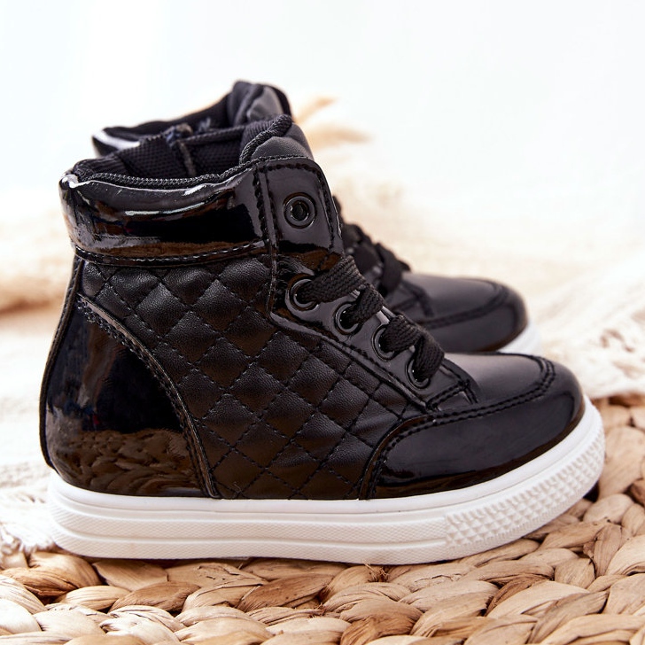 PH1 Baskets Lizzie noires pour enfants 1