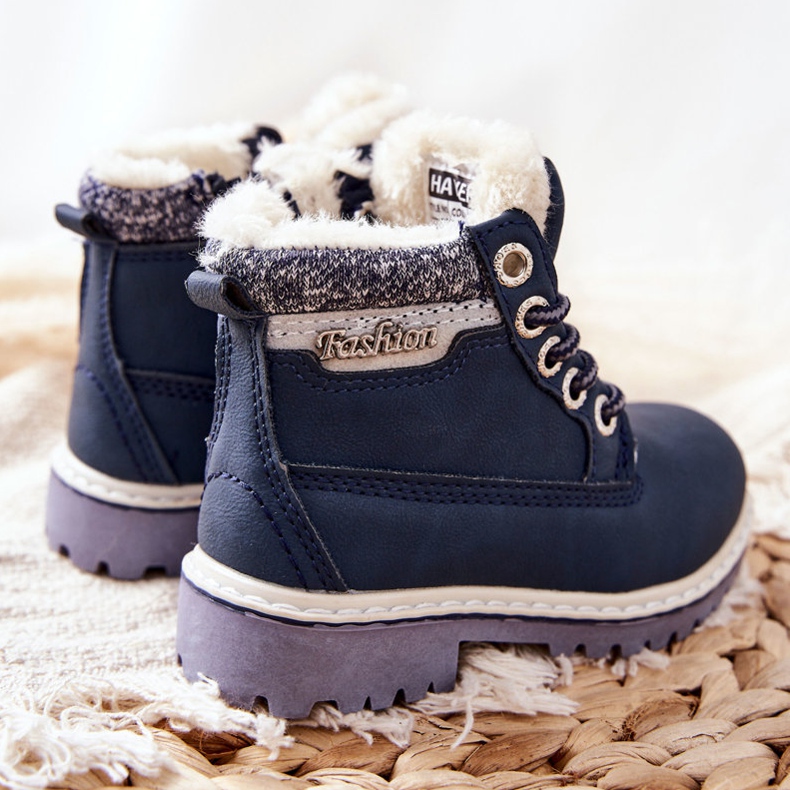 PH1 Trappeurs Chauds Enfant Avec Fourrure Bleu Marine Estée 2