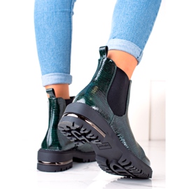 Bottines Laquées Łuska Sergio Leone TR746 Vert 1