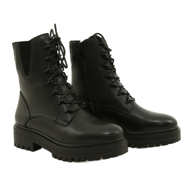 Boots Cuir Sergio Leone TR756 Lacets Noir 3