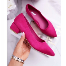 PS1 Escarpins Classiques Femme Daim Fuchsia Rheya rose 1