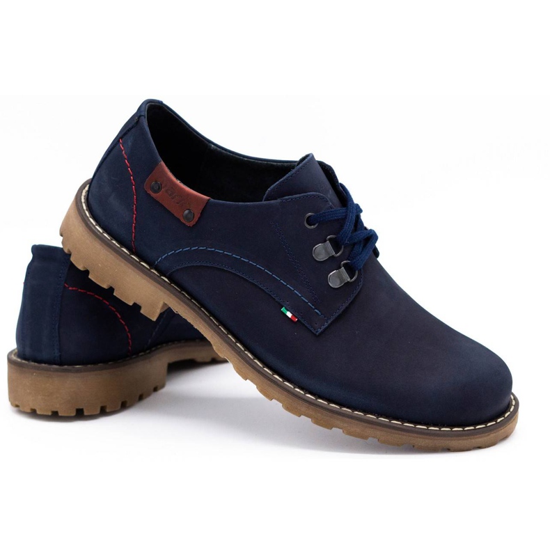 Olivier Chaussures homme bottines cuir 812MP bleu marine 3