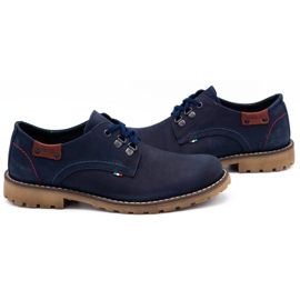 Olivier Chaussures homme bottines cuir 812MP bleu marine 4