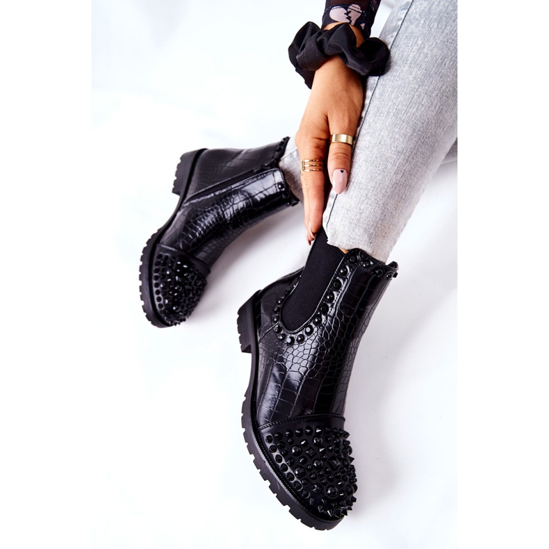 Bottes Monah Jodhpur noires à jets le noir 2