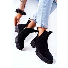 POTOCKI Bottes Corano noires avec une fermeture éclair découpée le noir 3