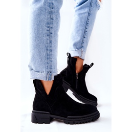 POTOCKI Bottes Corano noires avec une fermeture éclair découpée le noir 4