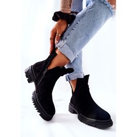 POTOCKI Bottes Corano noires avec une fermeture éclair découpée le noir 5