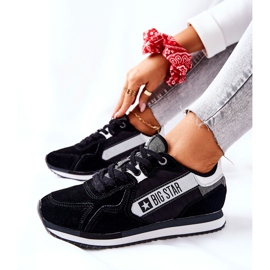 Chaussures de sport en cuir Big Star II274271 Noir blanc 2