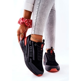 Chaussures de sport en cuir Big Star II274460 Noir rouge 1