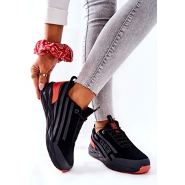 Chaussures de sport en cuir Big Star II274460 Noir rouge 2