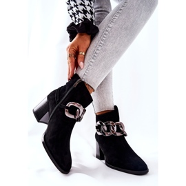 Bottes en cuir avec chaîne Laura Messi Noir 2345 2