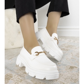 Mocassins blancs sur semelles hautes Anouk 2