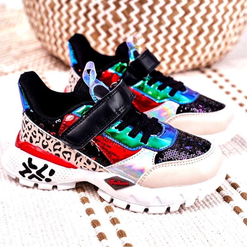 FRROCK Chaussures de sport pour enfants avec velcro noir Be Happy beige le noir rouge bleu 4 FRROCK Chaussures de sport pour enfants avec velcro noir Be Happy beige le noir rouge bleu 4