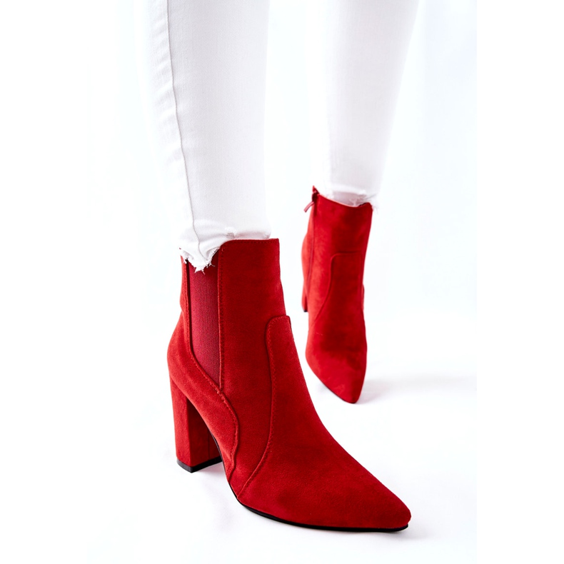 PG1 Bottes En Daim Pour Femmes Sur Un Talon Rouge Kastren 5