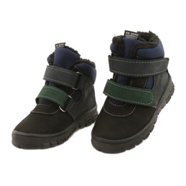 Bottes de garçons avec une membrane étanche Mazurek 1360 noir et bleu marine 2