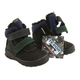 Bottes de garçons avec une membrane étanche Mazurek 1360 noir et bleu marine 7