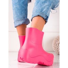 TRENDI Galoches sur la plateforme de la mode rose 1