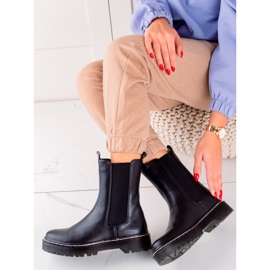 S. BARSKI Bottines Chelsea hautes sur la plateforme S.BARSKI le noir 1 S. BARSKI Bottines Chelsea hautes sur la plateforme S.BARSKI le noir 1