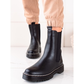 S. BARSKI Bottines Chelsea hautes sur la plateforme S.BARSKI noir 2