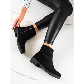 Mannika Bottes en daim classiques le noir 3