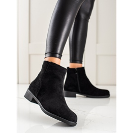 Mannika Bottes en daim classiques le noir 4