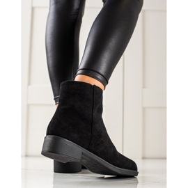 Mannika Bottes en daim classiques le noir 1