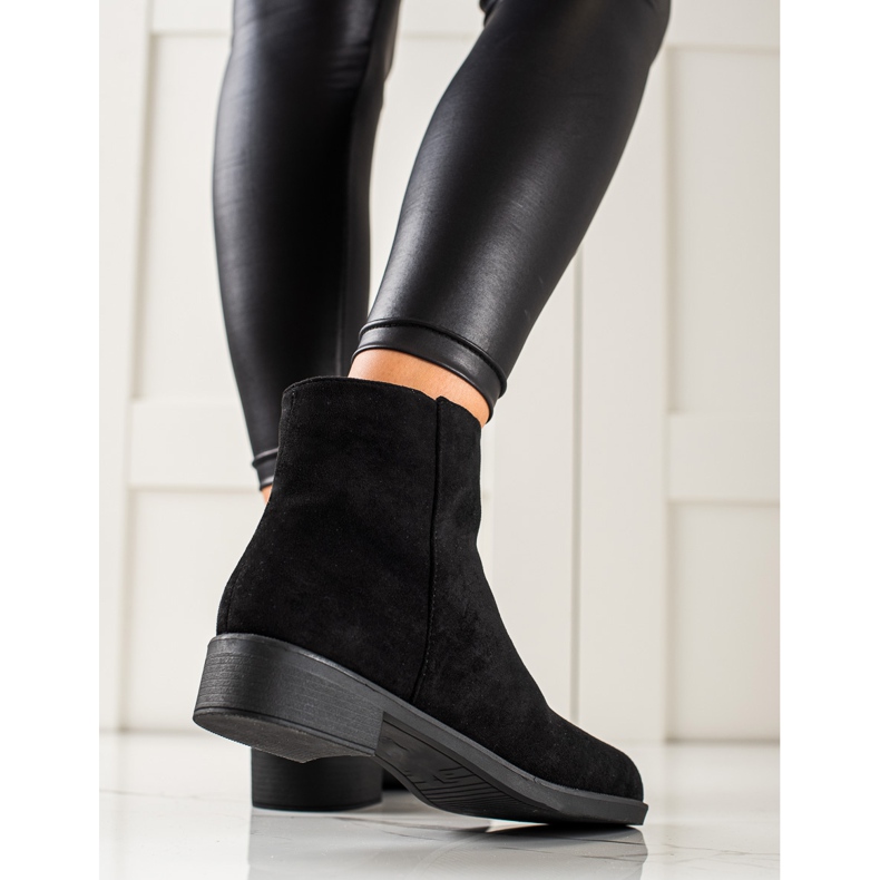 Mannika Bottes en daim classiques noir 1
