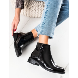 Bottines Laquées Noires VINCEZA le noir 1