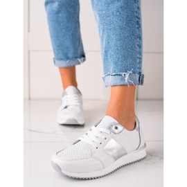 Baskets en cuir blanches VINCEZA 1