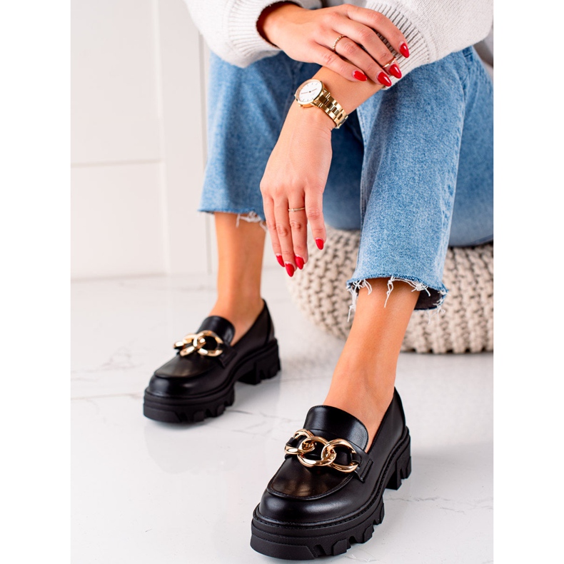 Sweet Shoes Chaussures élégantes sur la plate-forme le noir 1